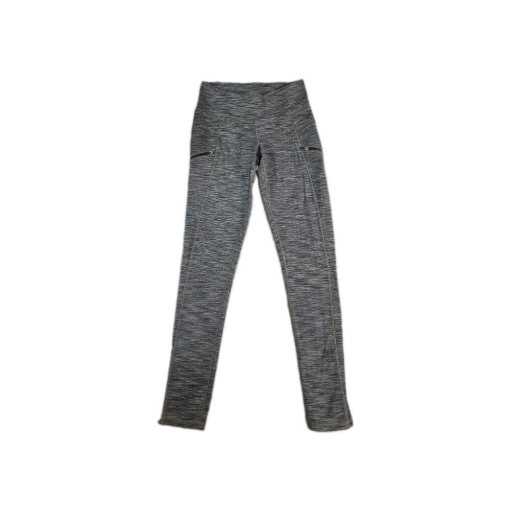 Athleta Leggings Womens Sz XSP Gray High Rise Zip Pocket Activewear Yoga Pants